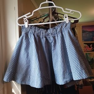 Blue gingham Hollister skirt